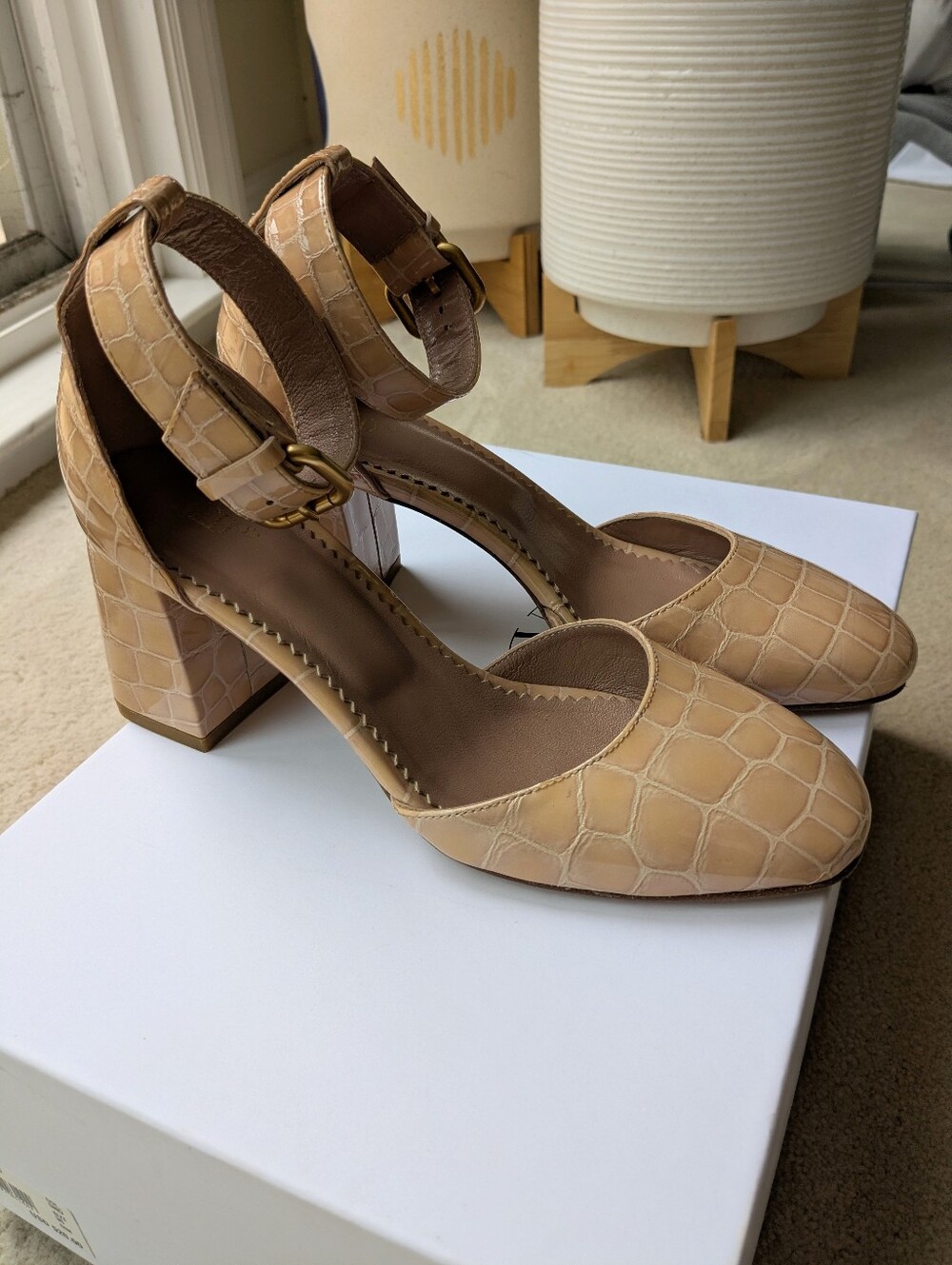 Red Valentino Ankle Strap Block Heel - size 36